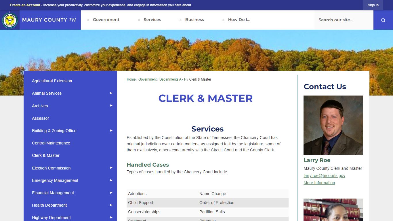 CLERK & MASTER | Maury County, TN